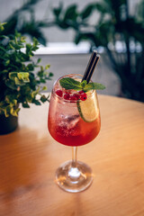 Summer refreshing lemonade drink