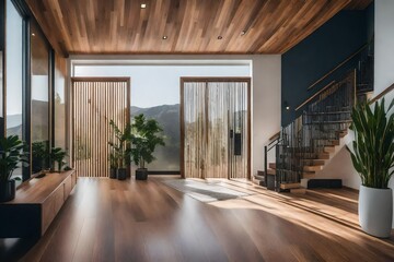 Fototapeta na wymiar modern styled entryway in house