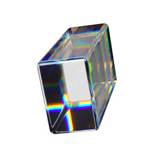 Transparent 3D Rectangle Glossy