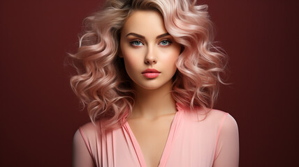 Fototapeta premium beautiful girl with curly hair