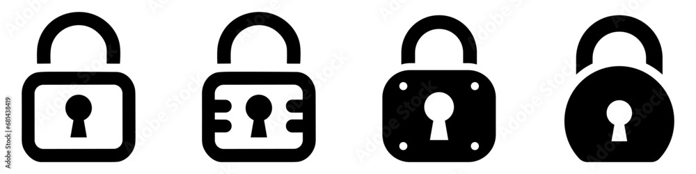 Canvas Prints lock icons set. padlock icon. safety symbol. private security icon.