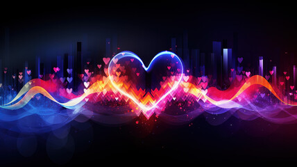 Sound wave with a heart