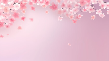 Fototapeta na wymiar Cherry blossom pattern PPT background poster web page, spring floral background
