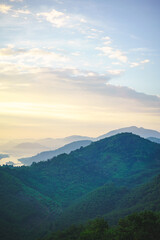 Fototapeta premium sunset in the mountains