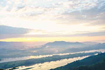 sunset over the mountains