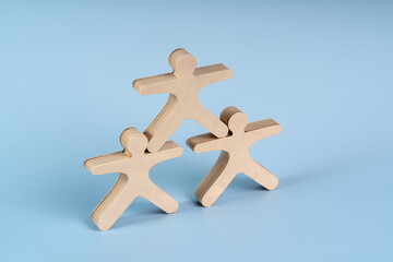 Mockup business community working people holding hands together, leadership concept, copyspace