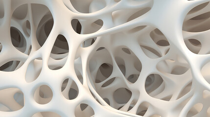 3D render of layers of white spotted material