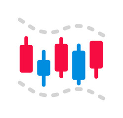 Bollinger bands vector icon illustration