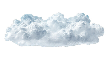 Rippling White Cloud Isolated on Transparent or White Background, PNG - obrazy, fototapety, plakaty