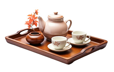 Obraz na płótnie Canvas Chinese Tea Set On Transparent PNG