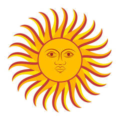 Sun sunlight symbol vector art