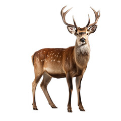 Deer on White Background Isolated on Transparent or White Background, PNG