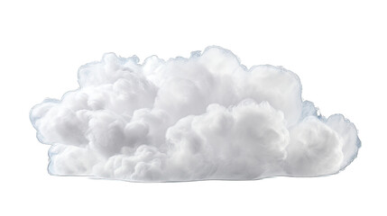Ample White Cloud Isolated on Transparent or White Background, PNG