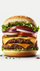 Tall Gourmet Burger, Commercial Photography