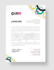 Fototapeta premium letterhead, corporate modern professional creative company official unique minimal letter head design template.
