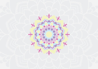abstract colorful mandala ornament background with pattern