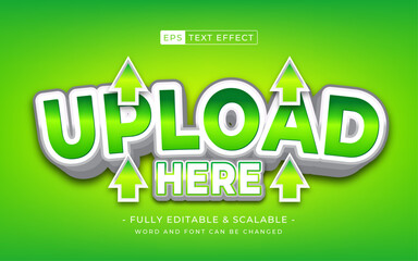 Upload editable text effect - Upload here