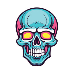 Sugar Skull Clipart Vector Illustration