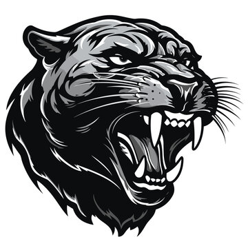 Black Panther Simple 2D Vector Illustration