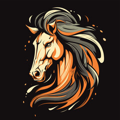 Horse Head Vector Illustration