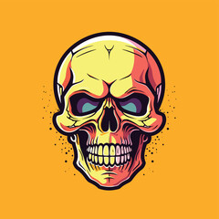 Sugar Skull Clipart Vector Illustration