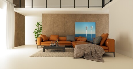 Project of a studio apartment with a modern style.