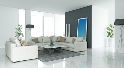 Project of a studio apartment with a modern style.
