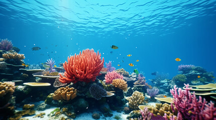 Coral Reef. Sea flower.