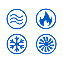 HVAC icon vector.symbol of heating,ventilation and air conditioning