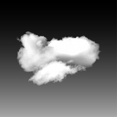 Realistic Cloud Image in Vector Format