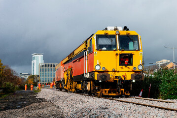 construction of a new railway in UK in autumn