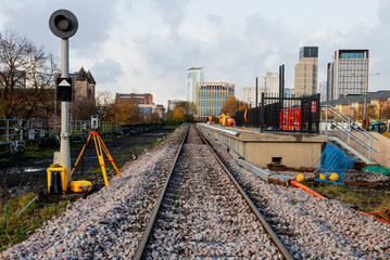 construction of a new railway in UK in autumn