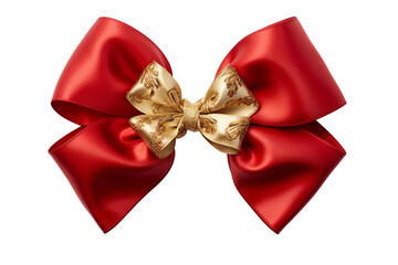 Elegant Ribbon and Bow Composition on transparent background