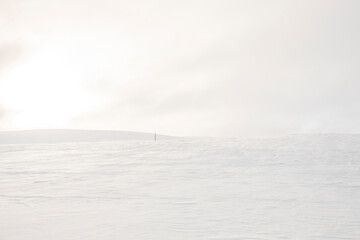 Winter landscape in Pallas Yllastunturi National Park, Lapland, Finland - obrazy, fototapety, plakaty
