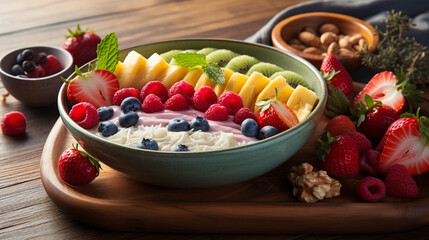 salad in a bowl HD 8K wallpaper Stock Photographic Image 