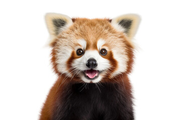 Red Panda Isolated on transparent background. Generative Ai
