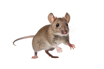 Playful Mouse in Action on transparent background