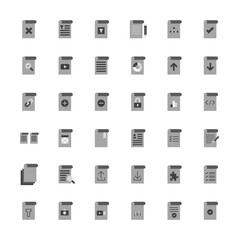 Document Business Icon for Website, UI UX Essential, Symbol, Presentation, Graphic resources, businessman