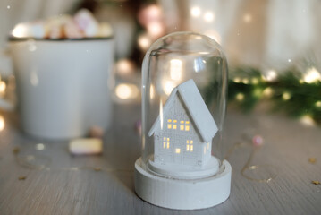 christmas decoration on the table
