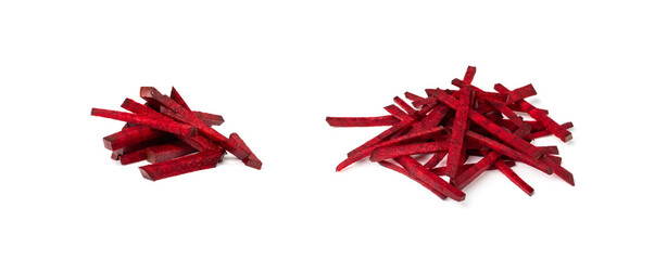 Beetroot Slice Isolated, Red Beets Pieces, Beet Root Sticks, Cuts, Sliced Beetroot
