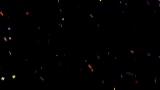 CONFETTI PARTY VIDEO OVERLAY. High quality footage alpa channel
