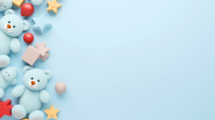 Baby toy frame background, Children's Day, holiday decoration material, PPT background
