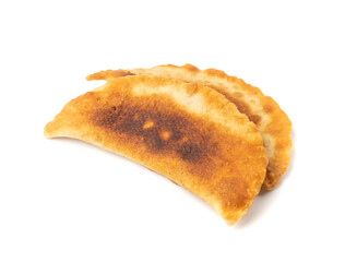 Cheburek Isolated, Homemade Fried Meat Pie, Stuffed Tatar Chiburekki, Traditional Empanada