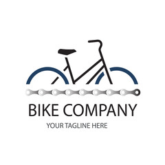 Biking, linear, stylish logo illustration of a high quality and modern Bicycle