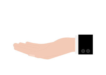 Gesture of Empty Hand Holding Something. Vector Illustration.