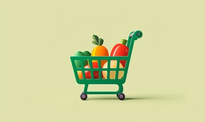 simple minimal logo of grocery store