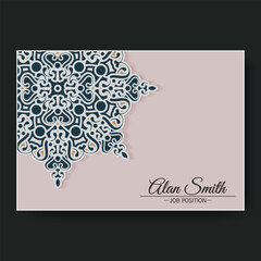 Fototapeta premium mandala style business card design