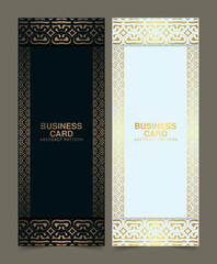 Naklejka premium elegant gold pattern card design