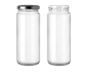 Small empty glass bottle