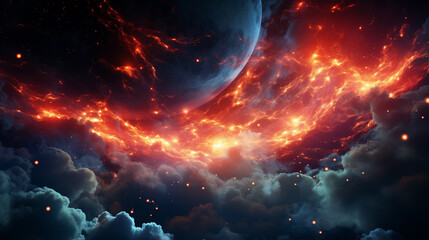 Obraz premium visualization of space HD 8K wallpaper Stock Photographic Image 